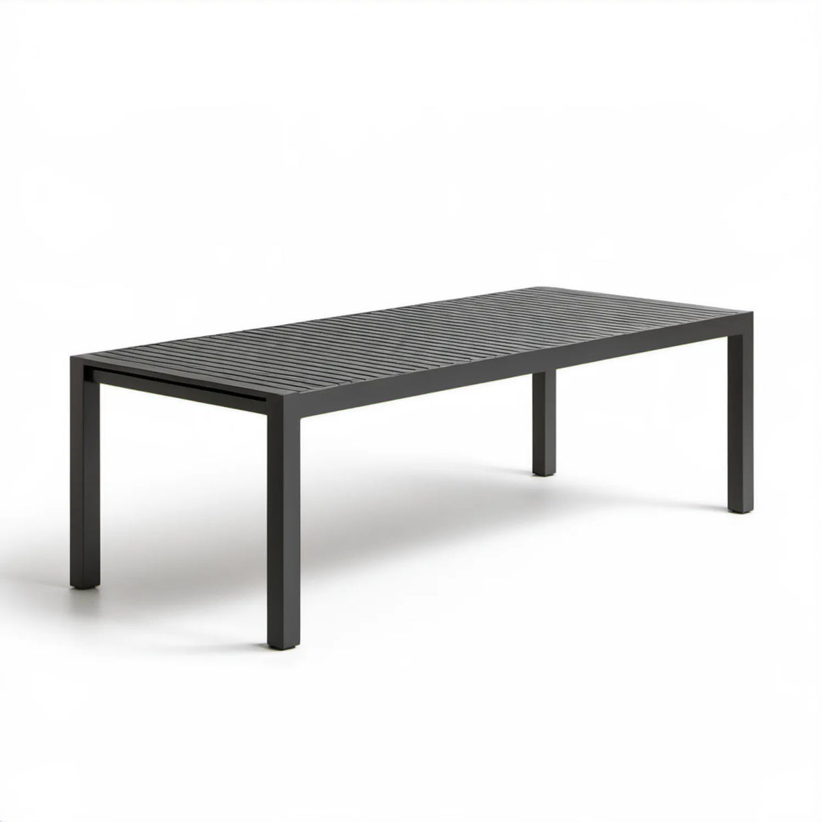 Czarny aluminiowy stół ogrodowy prostokątny 180 x 90 x 75 cm