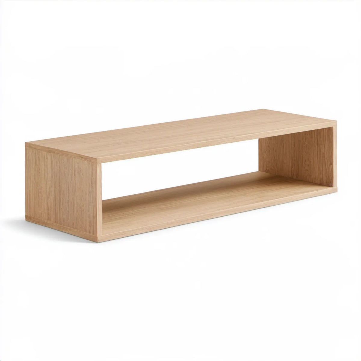 Prostokątna szafka RTV z otwartą półką, jasny dąb, 120 × 40 × 40 cm